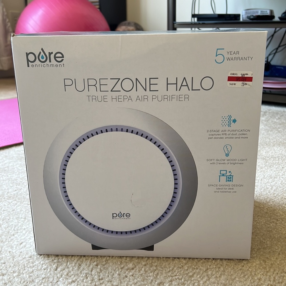 Pure Enrichment PureZone Halo True HEPA Air Purifier